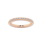 Paradise 1/4 ctw Round Lab Grown Diamond Wedding Band 14K Rose Gold, DE, VS1