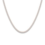 11 ctw Round Lab Grown Diamond Four-Prong Tennis Necklace 14K Rose Gold, DE, VS1