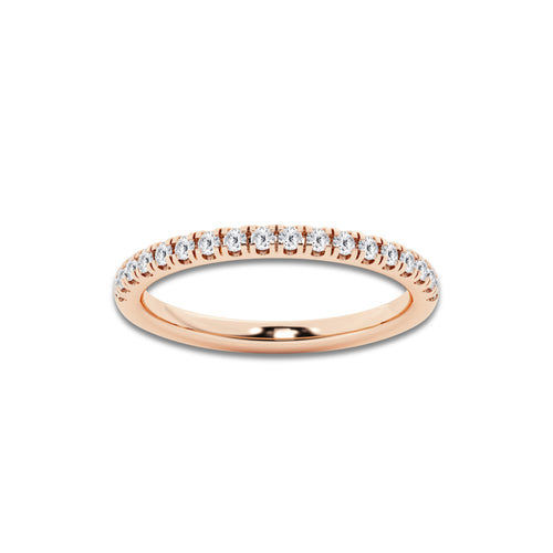 Shyra 1/2 ctw Round Lab Grown Diamond Wedding Band 14K Rose Gold, DE, VS1