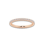 Grace 1 ctw Round Lab Grown Diamond Prong Set Wedding Band 14K Rose Gold, DE, VS1