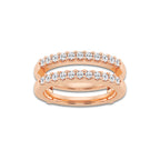 Cassandra 1/2 ctw Round Lab Grown Diamond Double Row Ring Enhancer 14K Rose Gold, DE, VS1