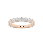 Brianna 1 1/6 ctw Radiant Lab Grown Diamond East-West Anniversary Band 14K Rose Gold, DE, VS1