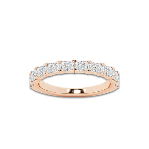 Brianna 1 1/6 ctw Radiant Lab Grown Diamond East-West Anniversary Band 14K Rose Gold, DE, VS1