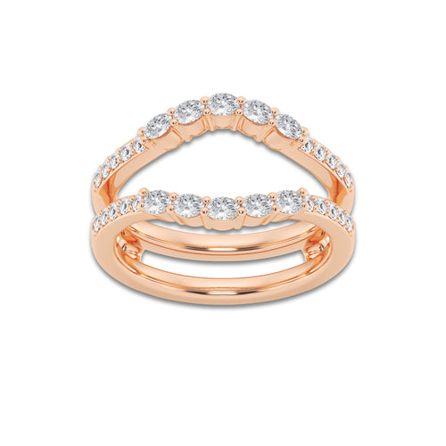 Kiara 1/2 ctw Oval Lab Grown Diamond Ring Enhancer 14K Rose Gold, DE, VS1