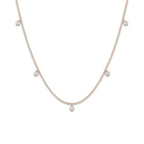 näas Romancing 1 ctw Pear Lab Grown Diamond Dangle Necklace with Adjustable Chain 14K Rose Gold, DE, VS1