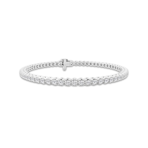 2 ctw Round Lab Grown Diamond Four-Prong Tennis Bracelet - 7.5 Inches 14K White Gold, DE, VS1