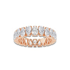 Lisette 4 1/2 ctw Alternating Pear Lab Grown Diamond Eternity Band - 5mm Width 14K Rose Gold, DE, VS1