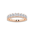 Lilyana 1 1/2 ctw Princess Lab Grown Diamond Eleven-Stone Wedding Band 14K Rose Gold, DE, VS1