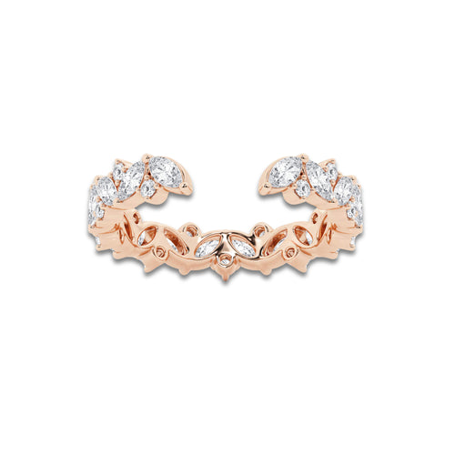 Esme 1 1/3 ctw Multi-Shape Lab Grown Diamond Nesting Wedding Band 14K Rose Gold, DE, VS1