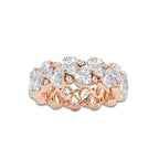 Kassandra 3 7/8 ctw Pear and Round Lab Grown Diamond Alternating Eternity Band - 6.5mm Width 14K Rose Gold, DE, VS1