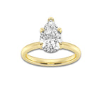 2.00 ctw Pear Lab-Grown Diamond Solitaire Engagement Ring in 14K Yellow Gold for Women | Colorless D, VVS1 Clarity, IGI Certified