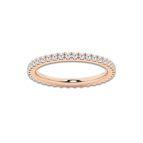 Maya 1/2 ctw Round Lab Grown Diamond Wedding Band 14K Rose Gold, DE, VS1