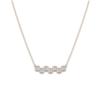 1 3/4 ctw Princess Lab Grown Diamond Stagger Seven Stone Pendant 14K Rose Gold, DE, VS1