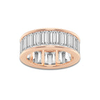 Naomi 6 7/8 ctw Baguette Lab Grown Diamond Channel Set Eternity Band - 7.5mm Width 14K Rose Gold, DE, VS1