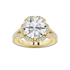 Catherine 4 5/8 ctw Lab Grown Diamond Engagement Ring 14K Yellow Gold, D, VVS | IGI Certified, 4 ct Center