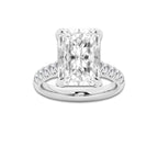 8.55 ctw Radiant Lab-Grown Diamond Pave Engagement Ring in Platinum for Women | D Color, VVS1 Clarity, IGI Certified 8.00 ct Center Diamond