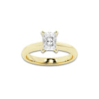 1.00 ctw Radiant Lab-Grown Diamond Minimalist Engagement Ring in 14K Yellow Gold for Women | E Color, VS1 Clarity, IGI Certified