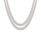 40 ctw Round Lab Grown Diamond Double Row Tennis Necklace 14K Rose Gold, DE, VS1