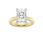 4.00 ctw Radiant Lab-Grown Diamond Solitaire Engagement Ring in 14K White Gold And Yellow Gold for Women | Colorless D, VVS1 Clarity, IGI Certified