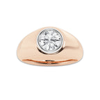 1 1/2 ctw Round Lab Grown Diamond Polished Solitaire Ring 14K Rose Gold, E, VS1 | IGI Certified, 1 1/2 ct Center