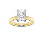 2.00 ctw Radiant Lab-Grown Diamond Solitaire Engagement Ring in 14K White Gold And Yellow Gold for Women | Colorless D, VVS1 Clarity, IGI Certified
