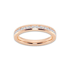 Alba 1/3 ctw Round Lab Grown Diamond Channel Wedding Band 14K Rose Gold, DE, VS1