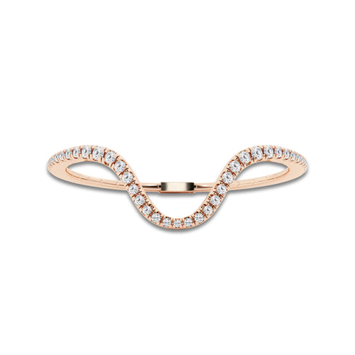 1 7/8 ctw Curve River Bangle Bracelet 14K Rose Gold, DE, VS1