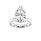 4.00 ctw Pear Lab-Grown Diamond Solitaire Engagement Ring in 14K White Gold for Women | Colorless D, VVS1 Clarity, IGI Certified