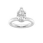 2.00 ctw Pear Lab-Grown Diamond Solitaire Engagement Ring in 14K White Gold for Women | Colorless D, VVS1 Clarity, IGI Certified
