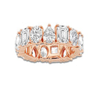 Lillie 8 1/4 ctw Multi-Shape Lab Grown Diamond Eternity Band - 6.8mm Width 14K Rose Gold, DE, VS1