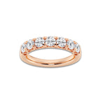 Lorelei 1 1/2 ctw Round Lab Grown Diamond Seven-Stone Anniversary Band 14K Rose Gold, DE, VS1