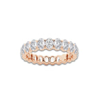 Cynthia 2 ctw Oval Lab Grown Diamond Eternity Band - 3.7mm Width 14K Rose Gold, DE, VS1
