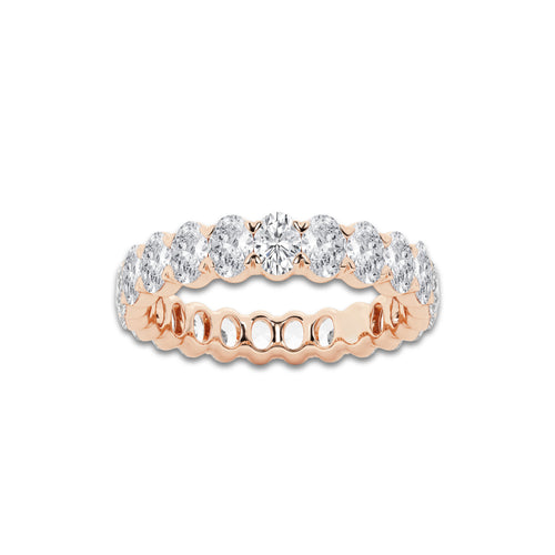 Cynthia 2 ctw Oval Lab Grown Diamond Eternity Band - 3.7mm Width 14K Rose Gold, DE, VS1