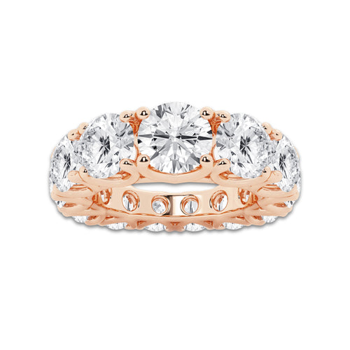 Jayla 10 2/3 ctw Round Lab Grown Diamond Graduated Eternity Band 14K Rose Gold, DE, VS1