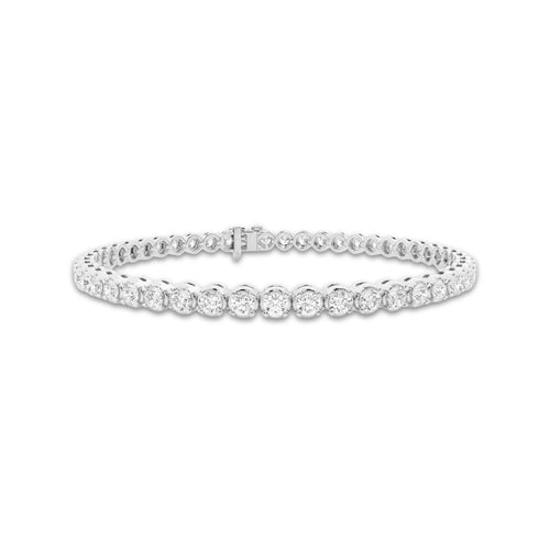 5 ctw Round Lab Grown Diamond Four-Prong Tennis Bracelet - 6 Inches Platinum, DE, VS1