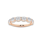 Diana 1 1/2 ctw Oval Lab Grown Diamond East-West Anniversary Band 14K Rose Gold, DE, VS1