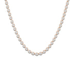 10 ctw Pear Lab Grown Diamond East West Bezel Set Tennis Necklace 14K Rose Gold, DE, VS1