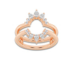 Natasha 1/2 ctw Pear Lab Grown Diamond Ring Enhancer 14K Rose Gold, DE, VS1