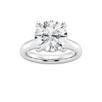 5.00 ctw Round Lab-Grown Diamond Minimalist Engagement Ring in Platinum for Women | D Color, VVS1 Clarity, IGI Certified