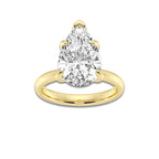 4.00 ctw Pear Lab-Grown Diamond Solitaire Engagement Ring in 14K Yellow Gold for Women | Colorless D, VVS1 Clarity, IGI Certified