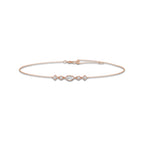 1/2 ctw Multi-Shape Lab Grown Diamond Anklet 14K Rose Gold, DE, VS1