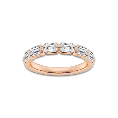 Joanna 1 1/2 ctw Emerald Lab Grown Diamond Floating Anniversary Band 14K Rose Gold, DE, VS1