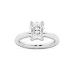 2 1/10 ctw Radiant Lab Grown Diamond Hidden Halo Engagement Ring Platinum, D, VVS | 2 ct Center