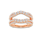 Camila 1 ctw Round Lab Grown Diamond Graduated Crossover Ring Enhancer 14K Rose Gold, DE, VS1