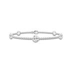 Boundless Station Bracelet 14K White Gold, E, VS1
