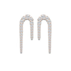 10 ctw Round Lab Grown Diamond U Shaped Drop Earrings 14K Rose Gold, DE, VS1