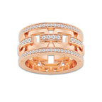 1 1/3 ctw Round Lab Grown Diamond Modern Mariner Eternity Band - 12.1mm Width 14K Rose Gold, DE, VS1
