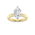 2.00 ctw Marquise Lab-Grown Diamond Solitaire Engagement Ring in 14K White Gold And Yellow Gold for Women | Colorless D, VVS1 Clarity, IGI Certified