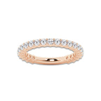 Pamela 1 ctw Round Lab Grown Diamond Three Quarter Eternity Shared Prong Wedding Band 14K Rose Gold, DE, VS1