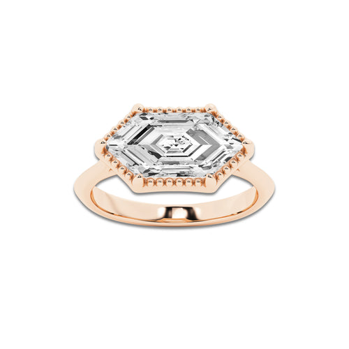 Laila 2 ctw Dutch Marquise Lab Grown Diamond Vintage Solitaire Engagement Ring 14K Rose Gold, EF, VS2 | IGI Certified, 2 ct Center